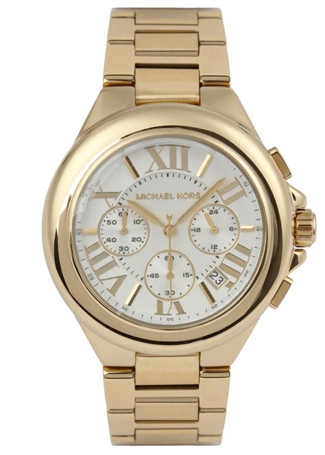 michael kors watch chronograph gold|Michael Kors iced out watch.